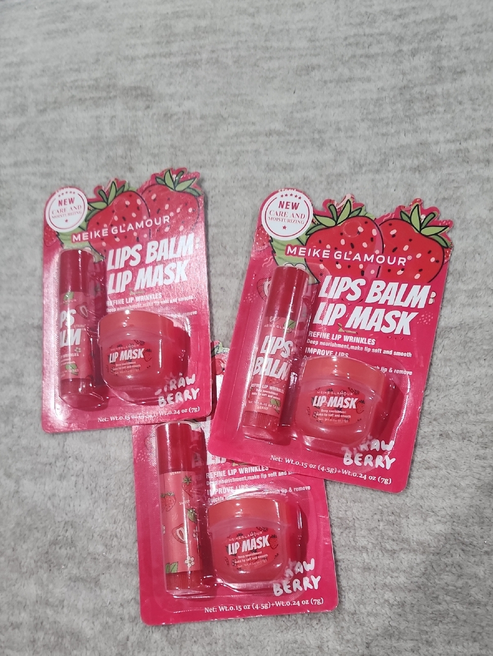 MWT Meike Glamour Strawberry Lip Balm & Lip Mask Bundle